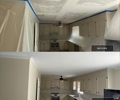 Before and After Cabinet Painting Photo