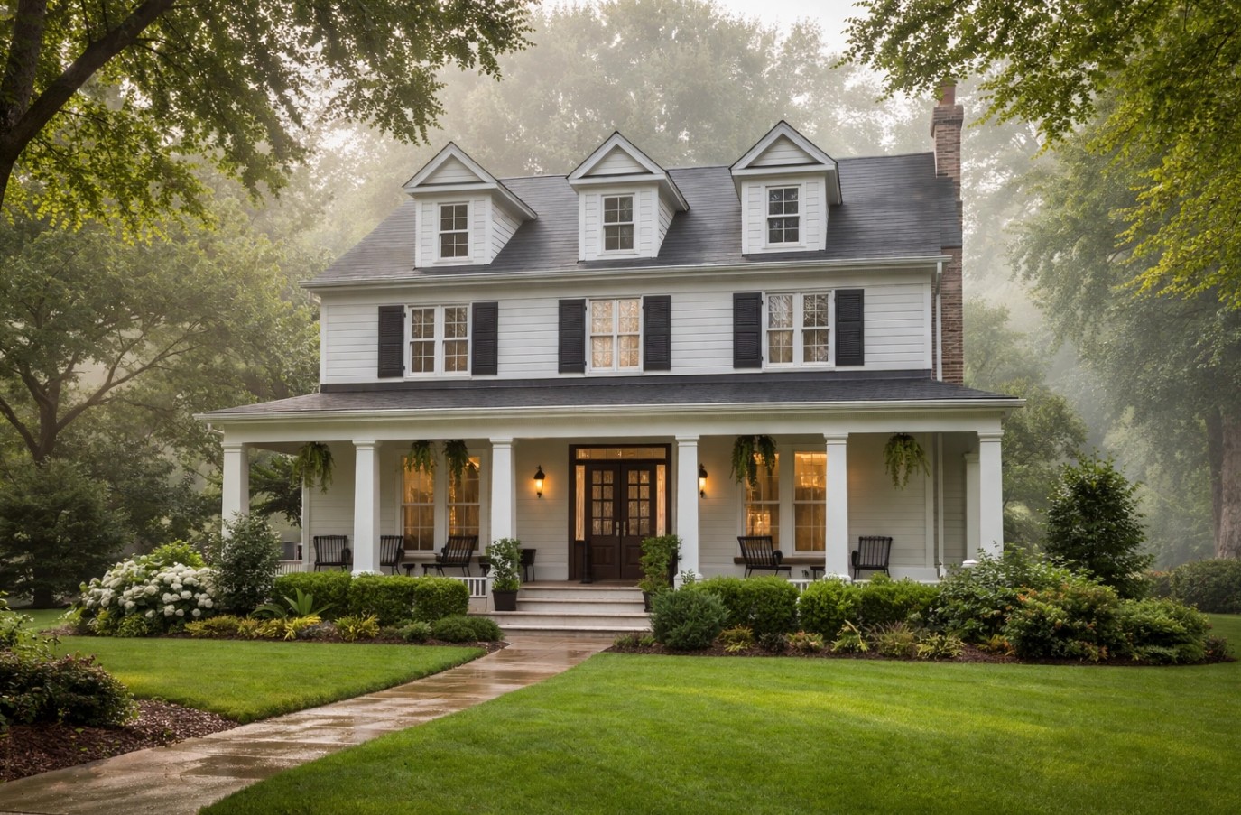 Nashville home exterior in humid summer weather showing importance of climate-appropriate paint