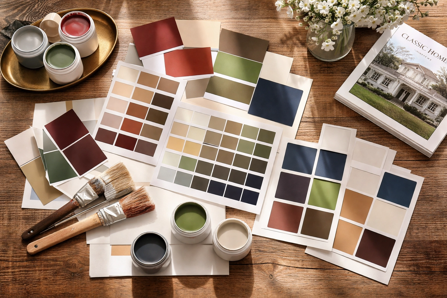Paint color swatches for historic homes