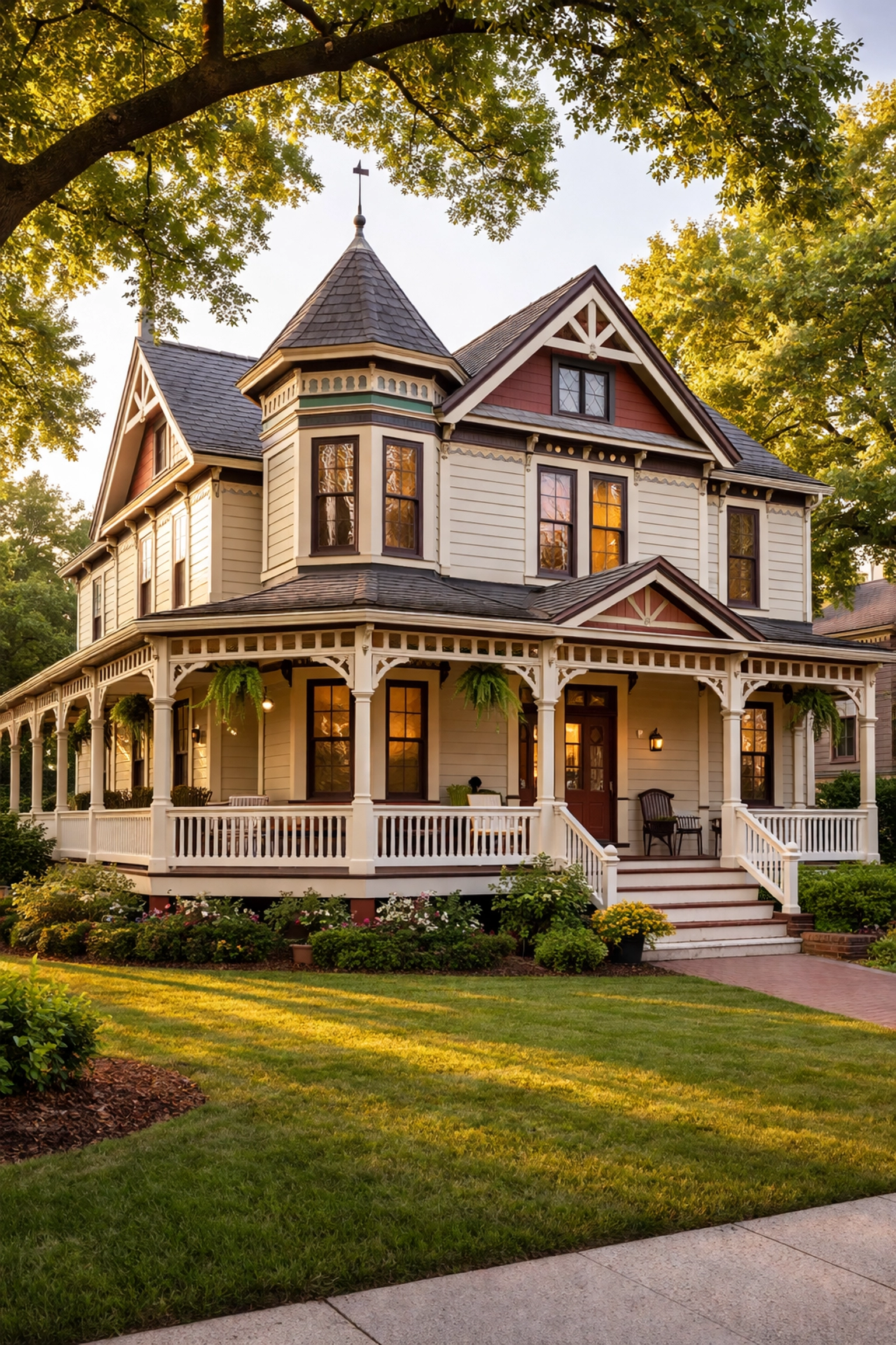 Victorian-era home in Nashville with period-appropriate trim colors